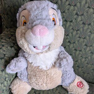 Disney Hallmark Bambi THUMPER 10" Plush Talking Toy Thumpin' Thumper